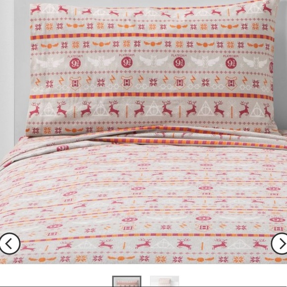 Warner Bros. Bedding Nwt 0 Cotton Harry Potter Flannel Twin Sheets Poshmark